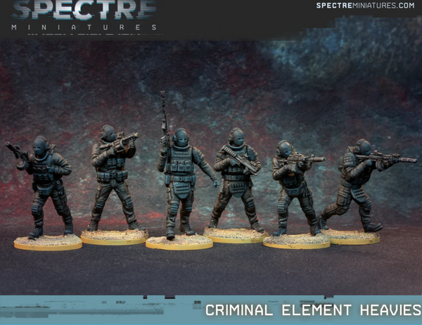 Spectre Miniatures - Criminal Element Heavies Squad